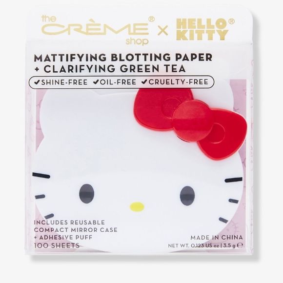 The Creme Shop X Hello Kitty Mattifying Blotting Paper Reusable Compact Mirror - Picture 7 of 7